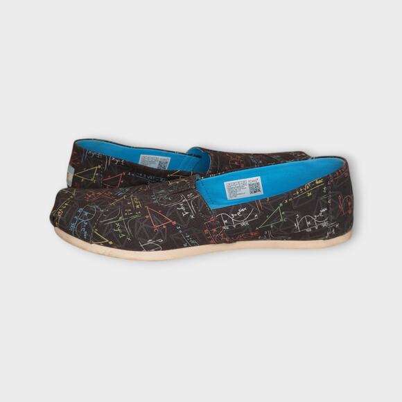 Womens TOMS Alpargata Cloudbound Slip On Shoes Black With Math Print Size 9.5 - Picture 6 of 11